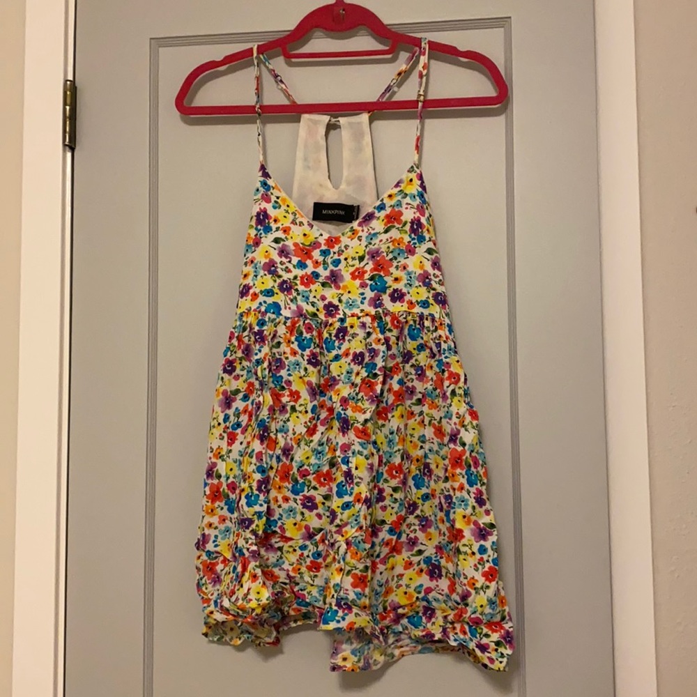MinkPink floral racerback dress